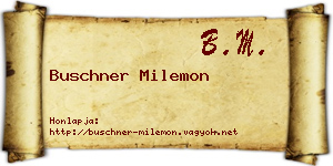 Buschner Milemon névjegykártya